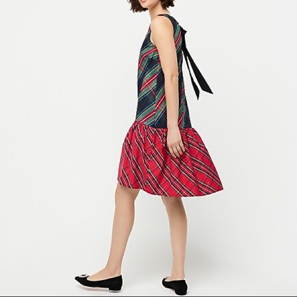 2 J. CREW Sleeveless Taffeta Dress Stewart Tartan - Picture 8 of 8